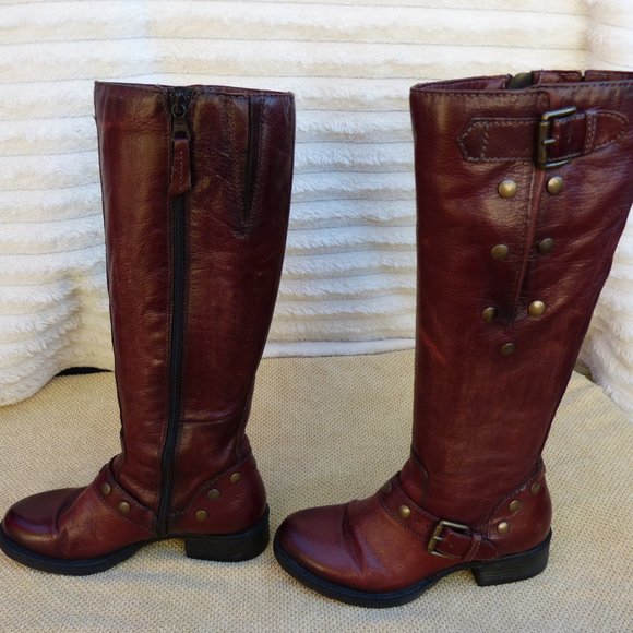 SOLD MJUS RUSTIC BROWN TALL LEATHER BOOTS SZ 36 - Picture 2 of 13